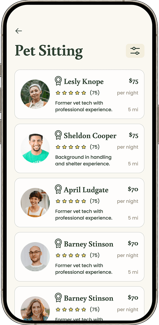 Find a caretaker, screen 3